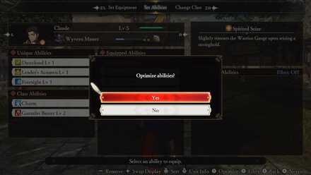 FEW3H - Abilitiies Screen Confirmation