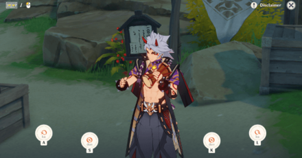 Genshin - Arataki Glorious Drum Gadget Button Layout