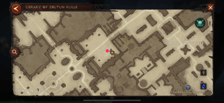 22 Writhing Ingress North Room East Lost Page Map View