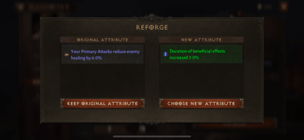 Reforge Stone Keep Original Attribute Choose New Attribute