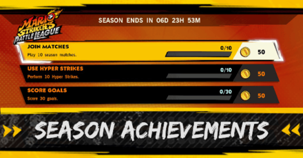 Mario Strikers Season Achievements