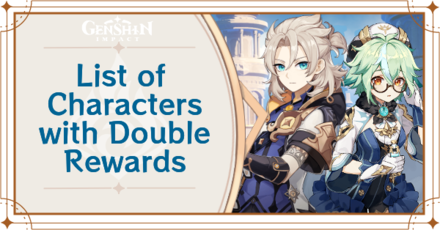 Genshin Impact - List of Characters with Double Rewards Passives