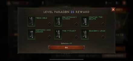 Paragon 25 Best Reward