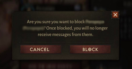 Diablo Immortal- Block player