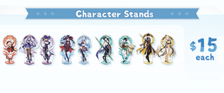 Genshin - N.A. Tour Merch - Character Stands
