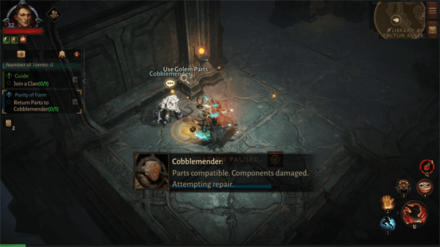 Diablo Immortal - Return Parts to Cobblemender