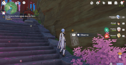 Genshin - Kuki Shinobu Hangout Itto Flyer Locations 2