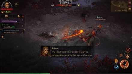 Diablo Immortal - Kill the Corrupted Direwolves