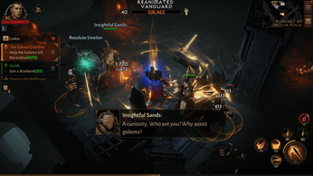 Defeat the Undead attacking Insightful Sands and Resolute Smelter