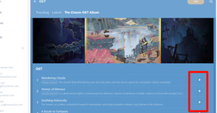 Genshin - Echoes of the Chasm - Listen to at least 3 songs from the album