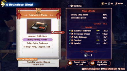 Xenoblade Chronicles 3 - Use collected materials to cook