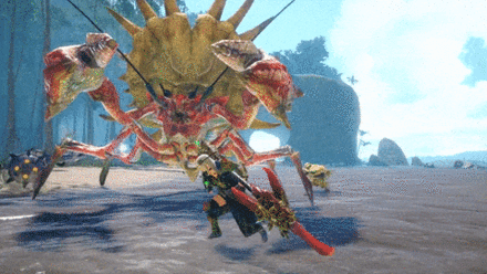 MH Rise Sunbreak - Daimyo Hermitaur Water Beam