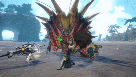 MH Rise Sunbreak - Daimyo Hermitaur Claw Guard