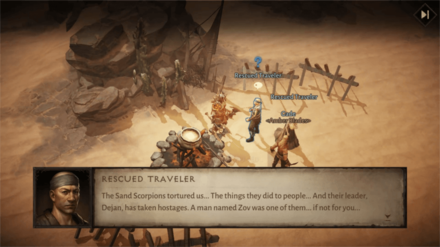 Diablo Immortal - Talk to the Rescued Travelers