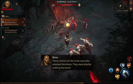 DI - reach the Cult of Damnation camp