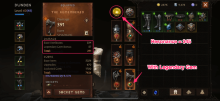 Legendary Gem Bonus After