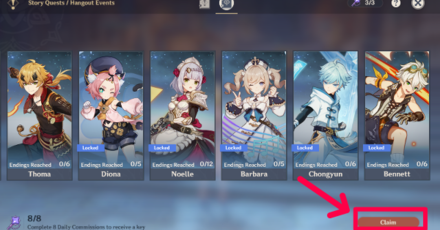 Genshin - Story Keys - Collect in the Story Quests section