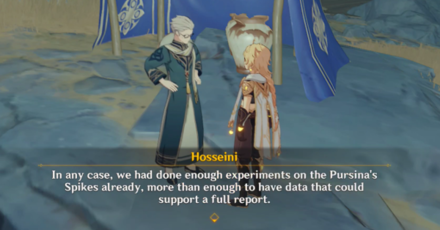 Genshin -  Spike Self-Circulation Report Conclusion Quest - Talk to Hosseini