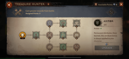 Treasure Hunter Skill Tree