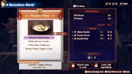 Xenoblade Chronicles 3 Cook Food at Rest Spot