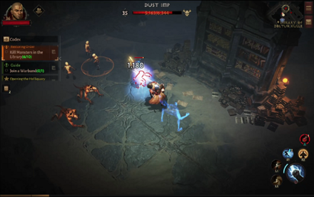 DI - kill monsters in the library