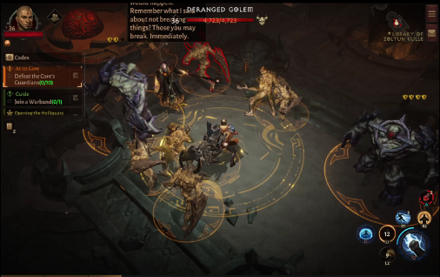 DI - defeat the core guardians