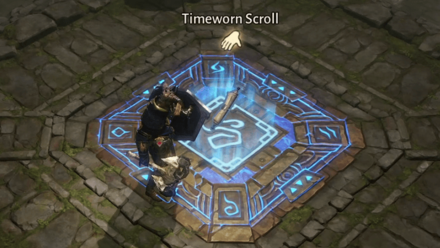 To the Arena - Pick up the Timeworn Scroll