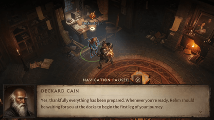 Fragments of the Past - Speak to Deckard Cain after The Cycle Begins