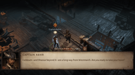 Talks to Captain Rehm