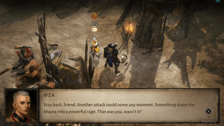 Into the Khazra Den - Speak to Oza