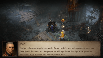 Suspicious Cave - Speak to Oza about the Findings