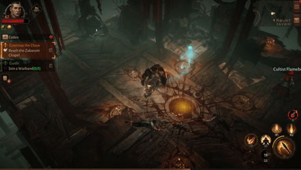 Suspicious Cave - Go to the Zakarum Chapel