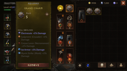 Diablo Immortal - Charms Give Small Bonuses
