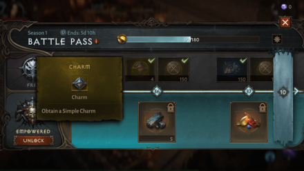 Diablo Immortal - Get Charms from the Battle Pass