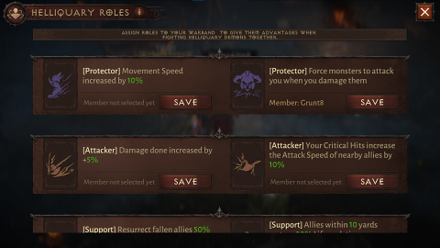 DI - Warband Camp Helliquary Roles