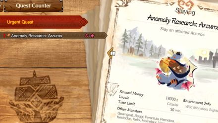 MH Rise Sunbreak - Anomaly Research Arzuros Afflicted Monster Quest