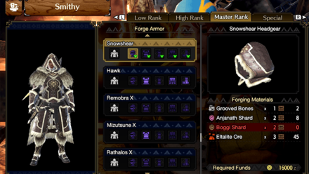 MH Rise Sunbreak - Snowshear Armor