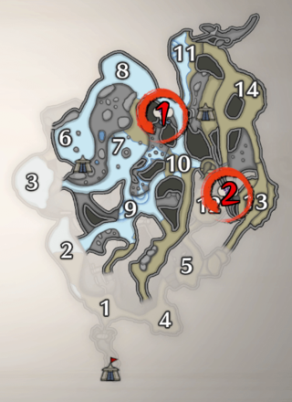 MH Rise Sunbreak - Lava Caverns Buddy Recon Locations.png