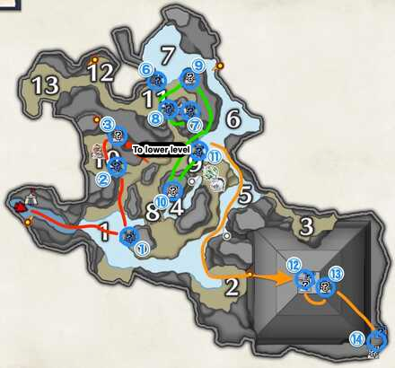 MH Rise - Flooded Forest Ore Farming Route Upper Level