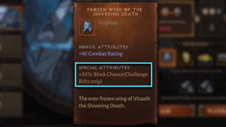 Diablo Immortal Vitaath - Frozen Wing of the Shivering Death Special Attributes