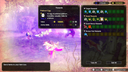 MH Rise Sunbreak - Platinum Egg Quest Reward