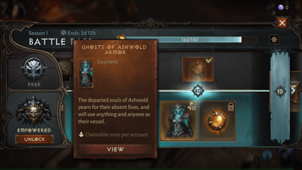 Earn Cosmetics from the Empowered Battle Pass