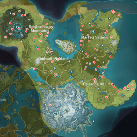 Genshin - Slime Locations - Mondstadt