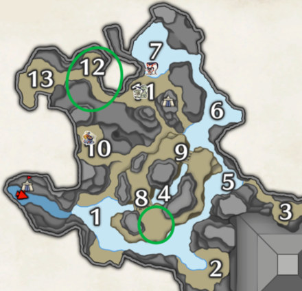 MH Rise Sunbreak - Farm Altaroth in Flooded Forest Upper Level Map