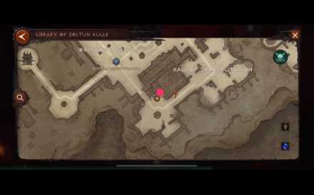 Writhing Ingress Waypoint South Lost Page Map View