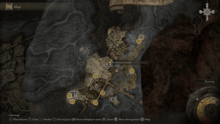 Elden Ring - Hallowed Horn Grounds Map Location