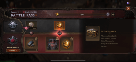 Battle Pass Season 2 Gift of Renown
