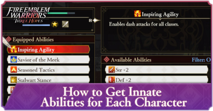 FEW3H - Innate Abilities for Each Character