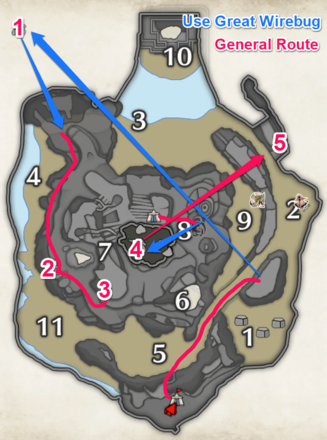 MH Rise Sunbreak - Sparkleshell Snail Jungle Map