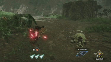 Shogun Ceanataur - Heal Bleeding by Crouching or Eating Sushifish